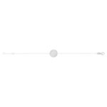 Bracelet argent 925, médaille perlée 18 cm - vue 2