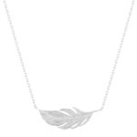 Collier argent 925 motif plume 42 cm - vue 1