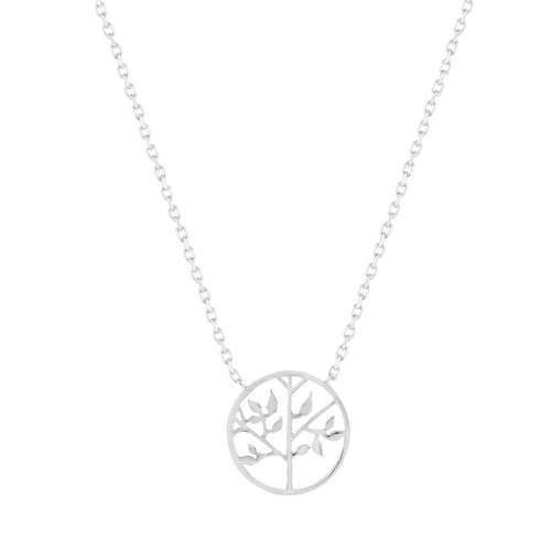 925 silver necklace, tree of life design 45 cm