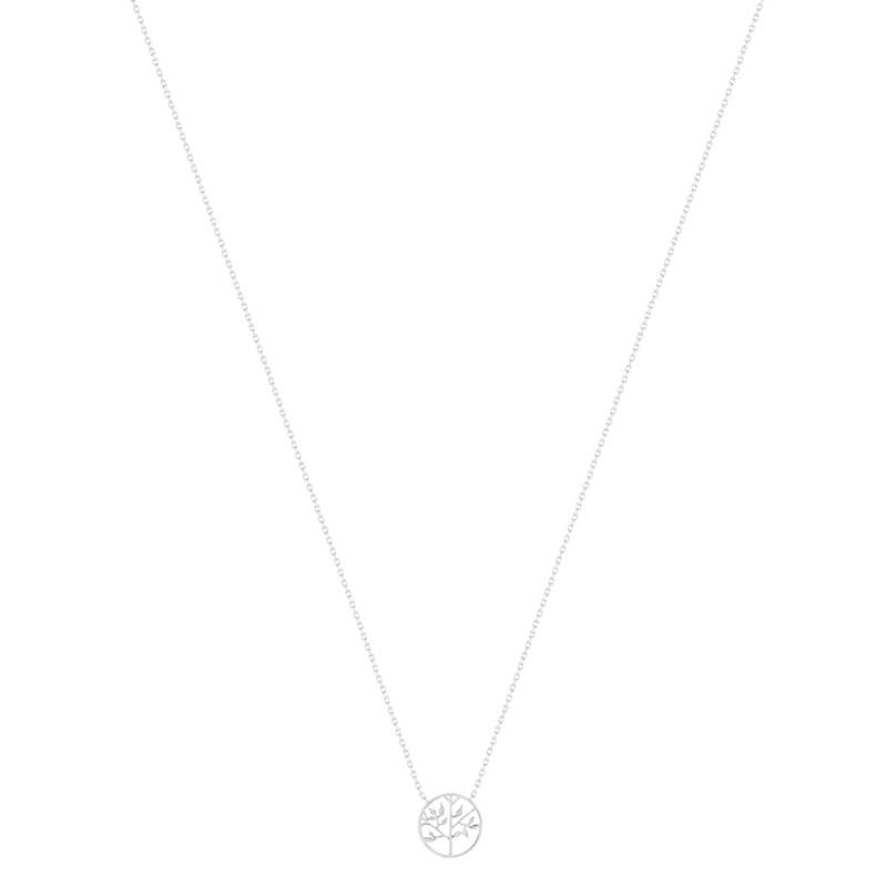 925 zilveren ketting, levensboom motief 45 cm - afbeelding 2