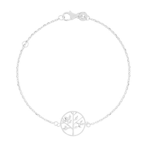 925 zilveren armband, levensboom motief 18 cm