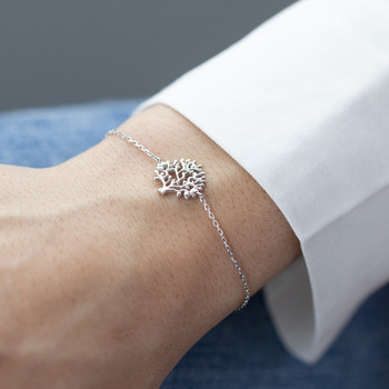 Bracelet argent 925, motif arbre de vie 18 cm
