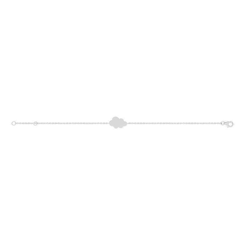 Bracelet argent 925 motif nuage personnalisable 18 cm - vue 2