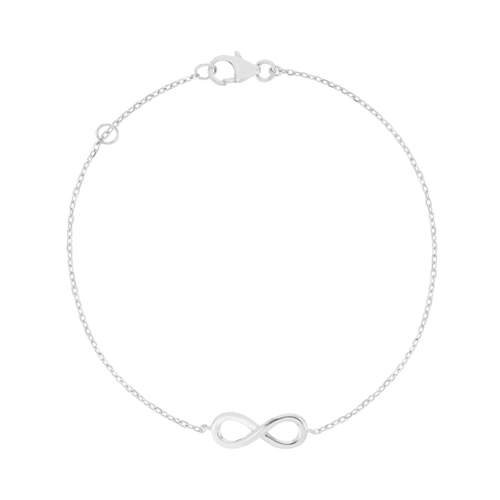 Bracelet argent 925, motif infini 18 cm