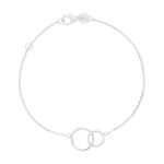 Bracelet argent 925 anneaux entrelacés 18 cm - vue 1