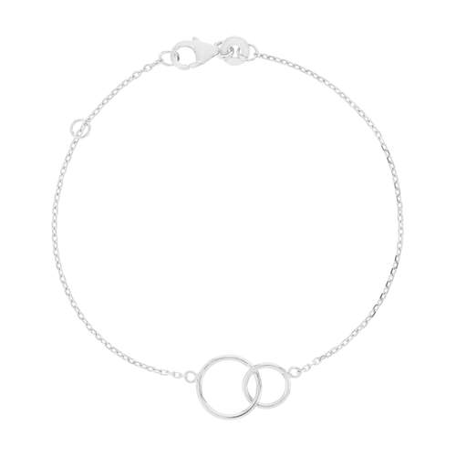 Bracelet argent 925 anneaux entrelacés 18 cm
