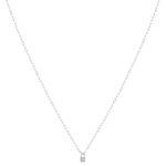 Collier argent 925, motif cadenas zirconias 45 cm - vue 2