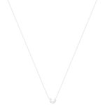 Collier argent 925 motif lune et étoiles zirconias 45cm - vue 2