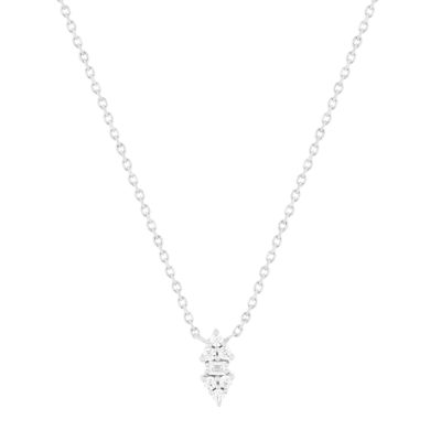 Collier argent 925 zirconias 45 cm - vue 1