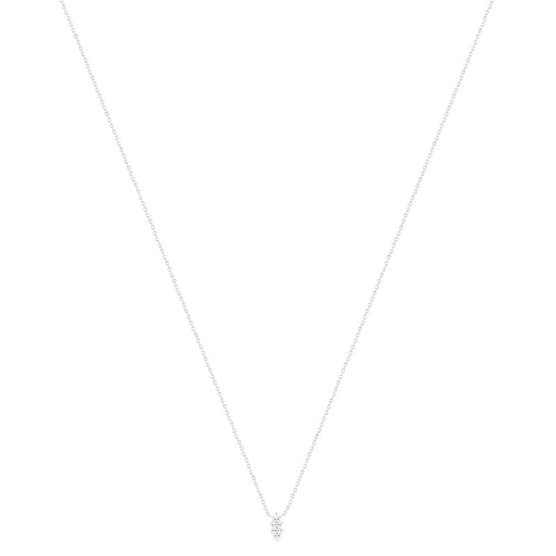 Collier argent 925 zirconias 45 cm - vue 2