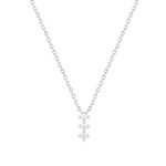 collier argent 925 zirconias 45 cm - vue 1