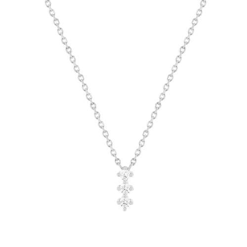 collier argent 925 zirconias 45 cm