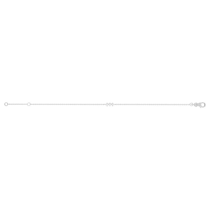 Bracelet argent 925 zirconias 18 cm - vue 2