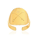 Bague ajustable dorée - vue 1