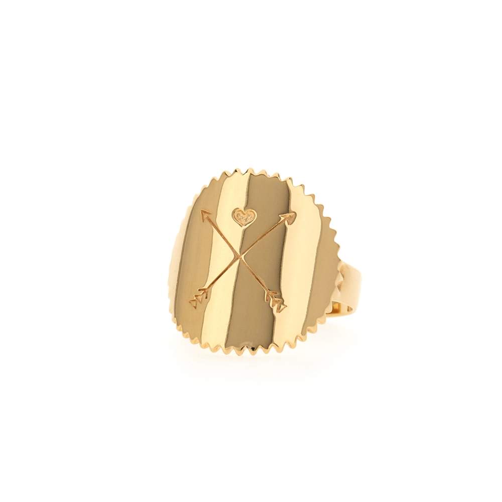 Bague ajustable dorée - vue 2
