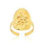 Bague ajustable dorée - vue 1