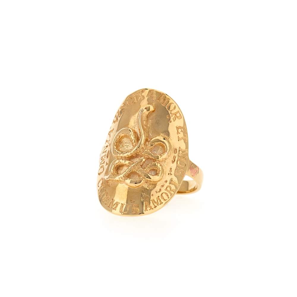 Bague ajustable dorée - vue 2