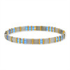Bracelet élastique perles japonaises MIYUKI en verre émaillé multicolores - vue Vporté 1