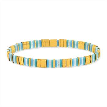 MIYUKI Japanse kralen elastische armband in veelkleurig geëmailleerd glas