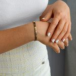 Bracelet élastique perles japonaises MIYUKI en verre émaillé multicolores - vue 1