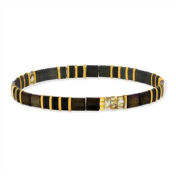 MIYUKI Japanse kralen elastische armband in veelkleurig geëmailleerd glas