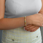Bracelet élastique perles japonaises MIYUKI en verre émaillé multicolores - vue 1