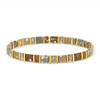 Bracelet élastique perles japonaises MIYUKI en verre émaillé multicolores - vue Vporté 1