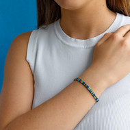 Bracelet élastique perles japonaises MIYUKI en verre émaillé multicolores