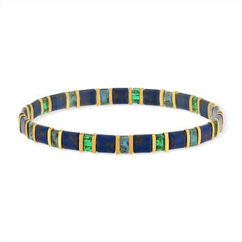 MIYUKI Japanse kralen elastische armband in veelkleurig geëmailleerd glas
