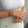 Bracelet élastique perles japonaises MIYUKI en verre émaillé multicolores - vue Vporté 2