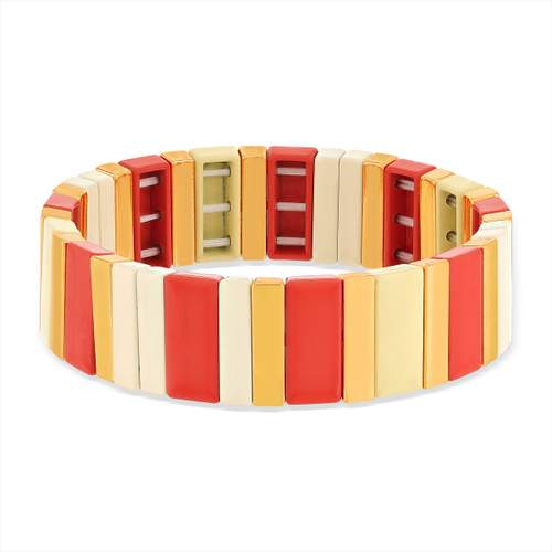 Bracelet élastique métal émaillé 15 mm