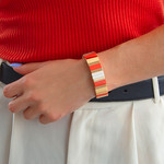 Bracelet élastique métal émaillé 15 mm - vue porté 1