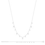 Parure argent 925 collier bracelet pampilles zirconias - vue 1