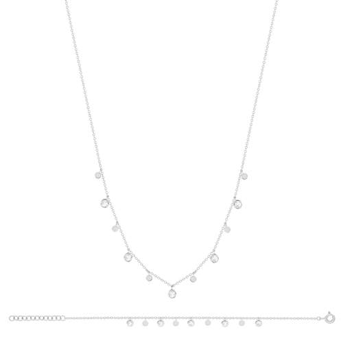 Parure argent 925 collier bracelet pampilles zirconias
