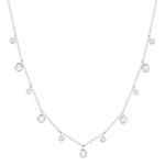 Parure argent 925 collier bracelet pampilles zirconias - vue 2