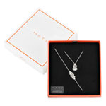 Parure argent 925 collier et bracelet zirconias - vue 1