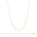 Parure plaqué or collier et bracelet zirconias - vue D2