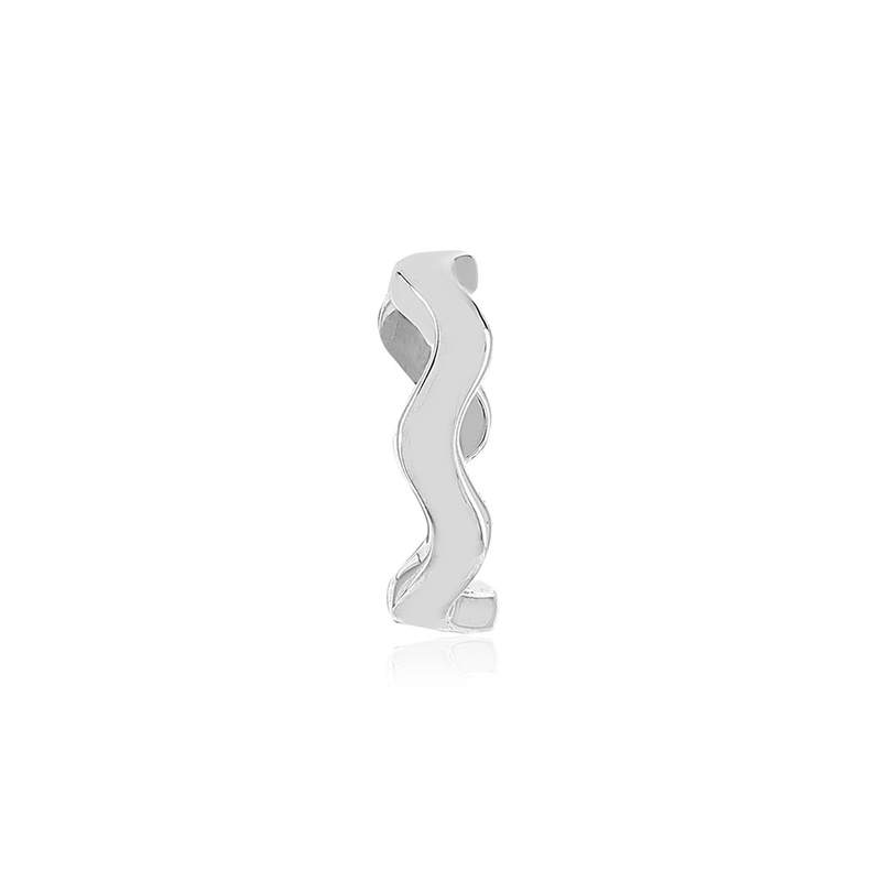 Clip d'oreille earcuff argent 925 effet ondulé vendu à l'unité - vue 2