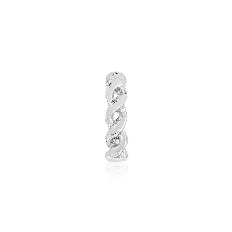 Clip d'oreille earcuff argent 925 effet tressé vendu à l'unité - vue 2