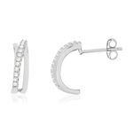 Boucles d'oreilles argent 925 zirconias - vue 1