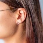 Boucles d'oreilles argent 925 perlées - vue porté 1