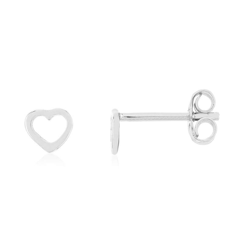 925 sterling silver heart-shaped earrings - view 1
