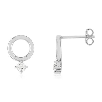 Créoles argent 925 pampille zirconias