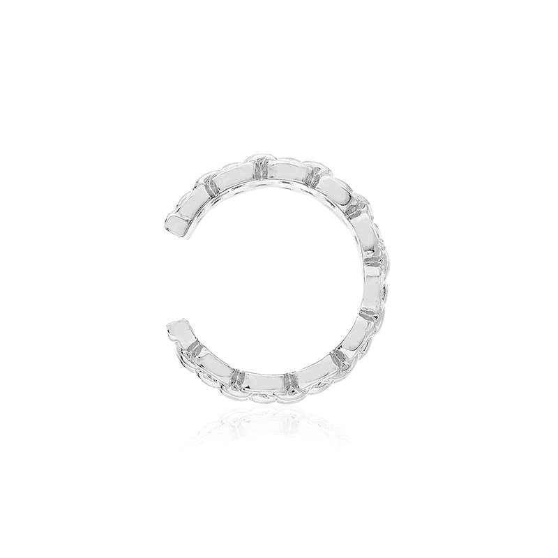 Clip d'oreille earcuff argent 925 style chainage vendu à l'unité - vue 1