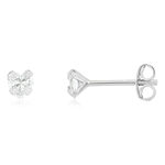 925 sterling silver heart-shaped zirconia earrings. - View 1