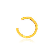 Clip d'oreille earcuff plaqué or jaune, effet ondulé vendu à l'unité.