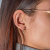 Boucles d'oreilles pendants plaqué or jaune, zirconias. - vue Vporté 1