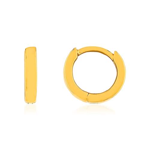 Créoles plaqué or jaune 11 mm.