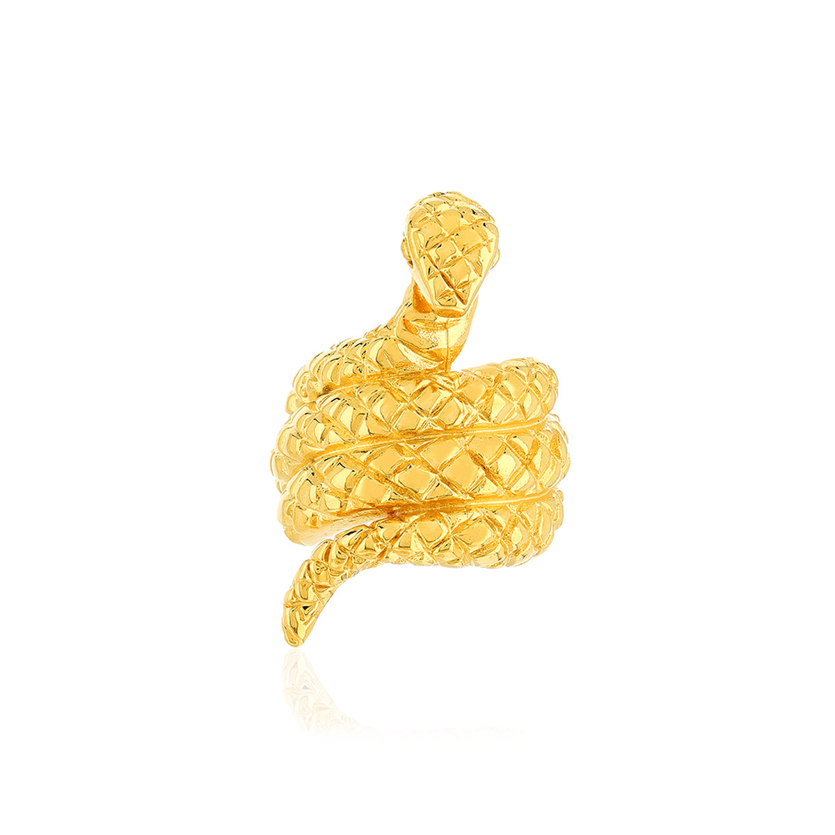 Clip d'oreille earcuff plaqué or jaune, motif serpent vendu à l'unité - vue 2