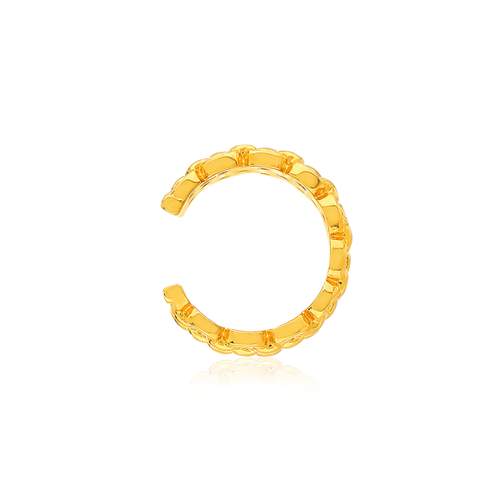 Clip d'oreille earcuff plaqué or jaune, style chainage vendu à l'unité.